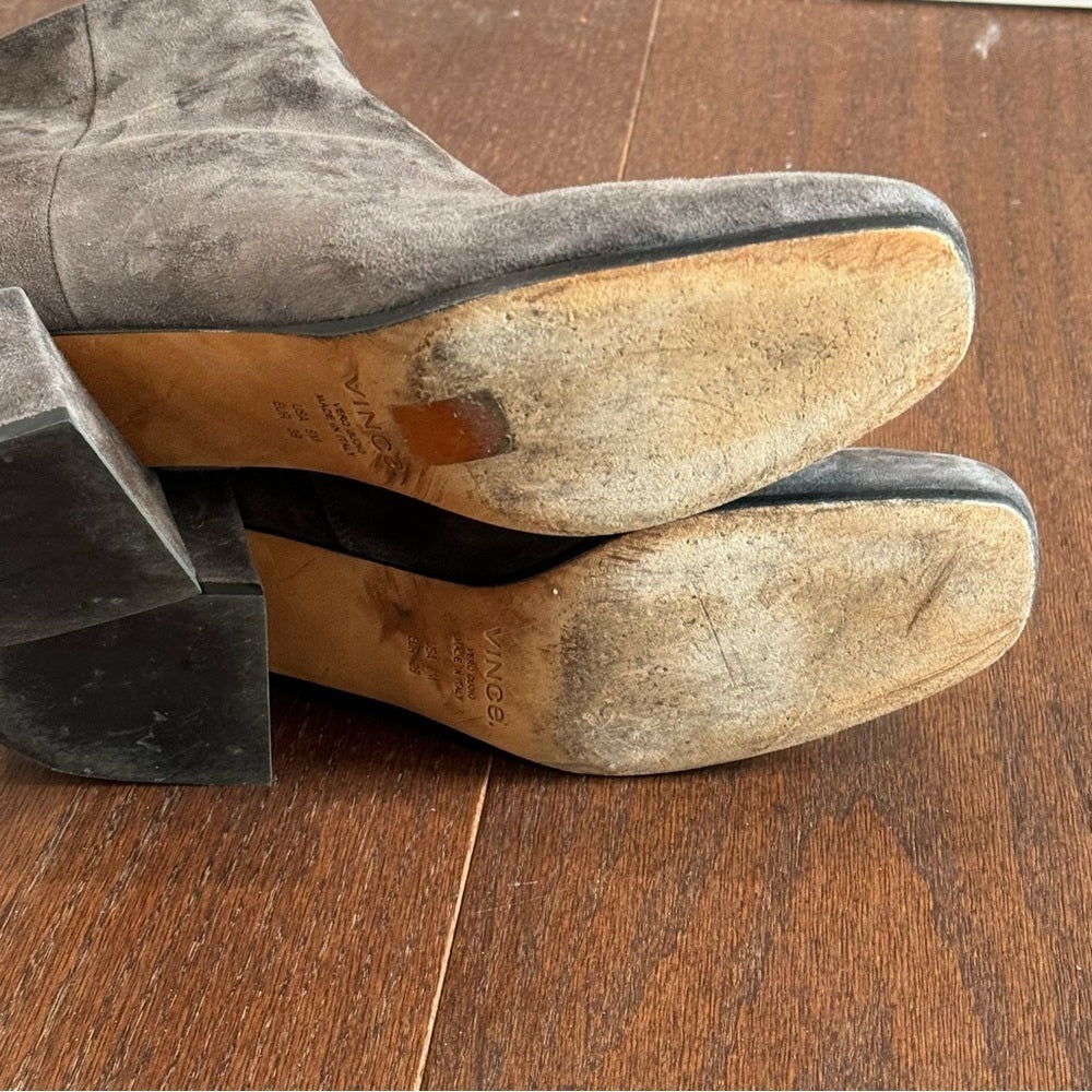 Vince Women’s Grey Suede Booties Size 9