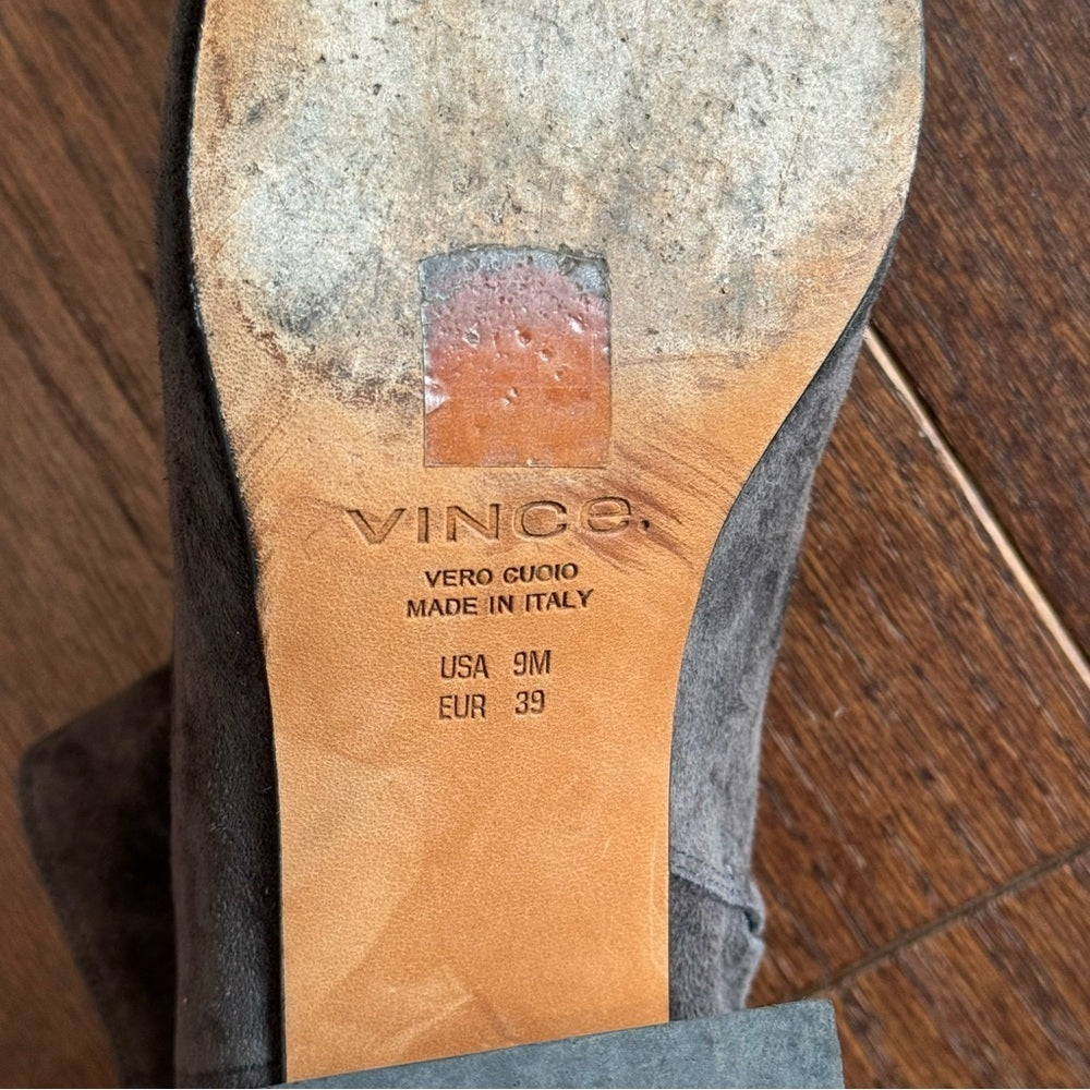Vince Women’s Grey Suede Booties Size 9