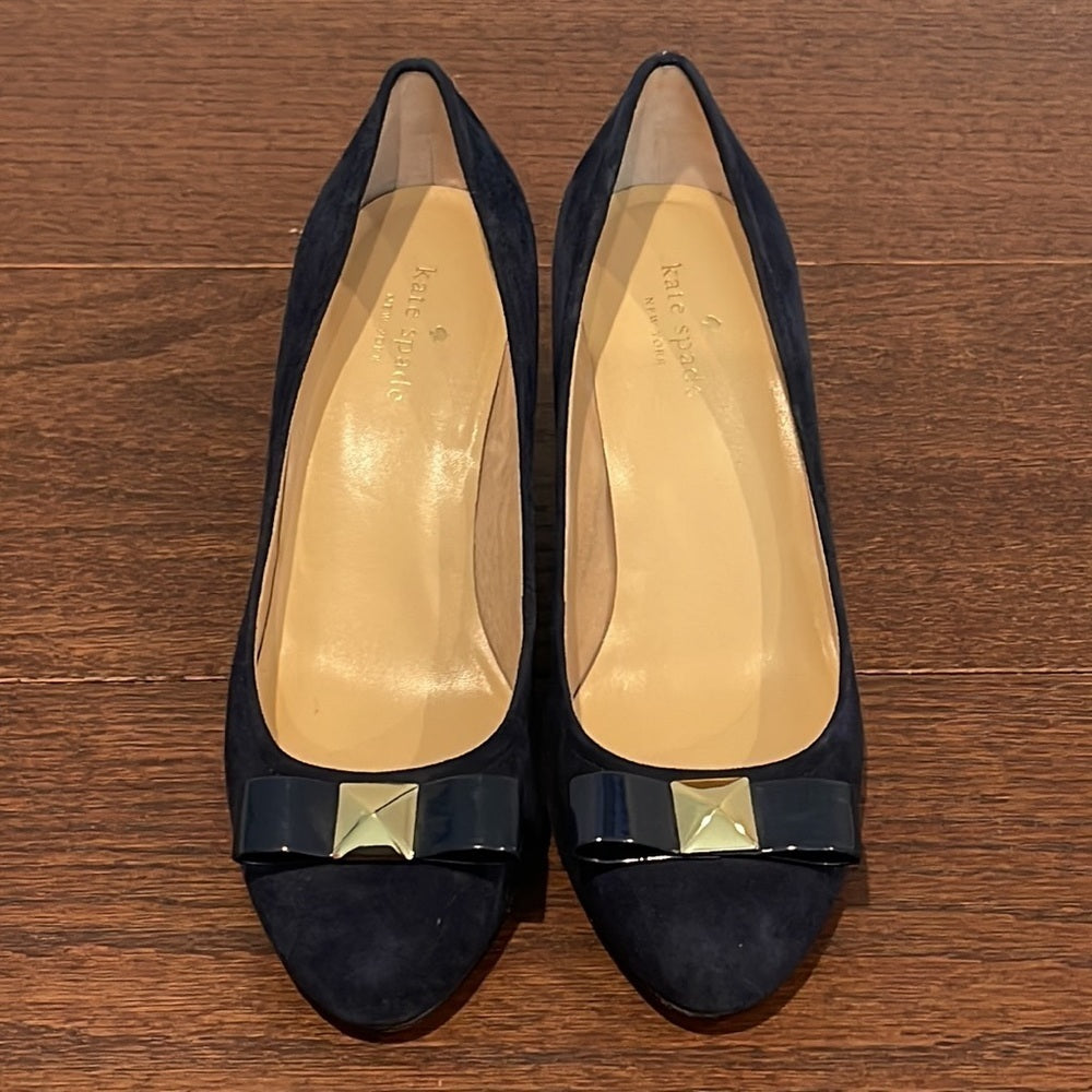 Kate Spade Women’s Navy Suede Wedges Size 9