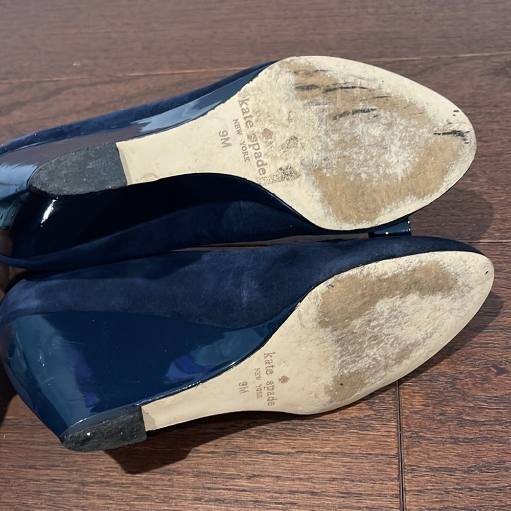 Kate Spade Women’s Navy Suede Wedges Size 9