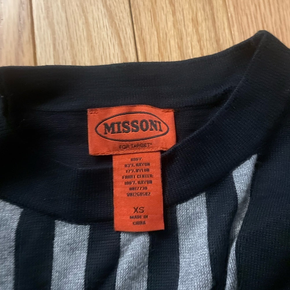 Missoni Black Tank Top With Printed Design Size XS