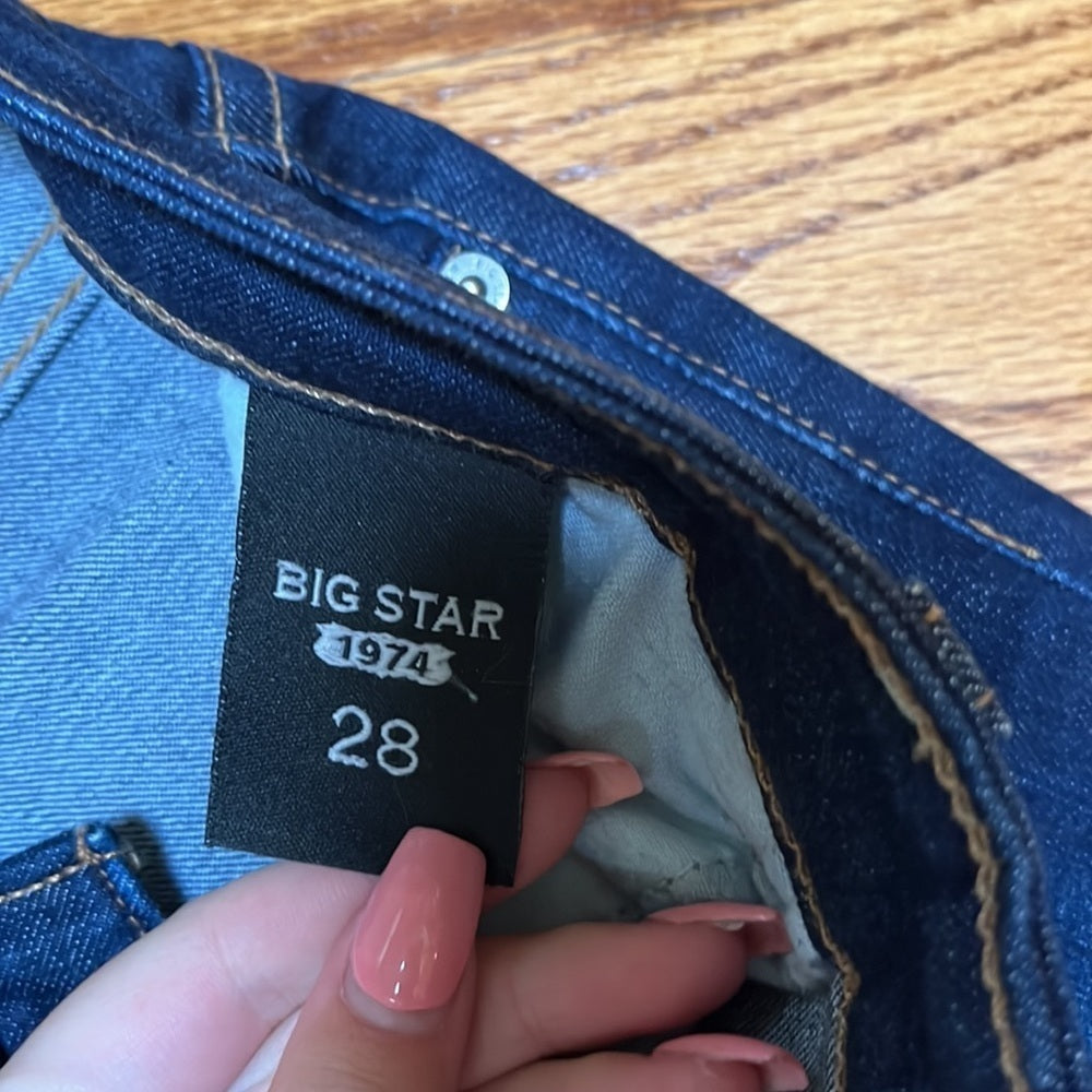 Big Star 1974 Women’s Blue Alex Mid Rise Skinny Jeans Size 28
