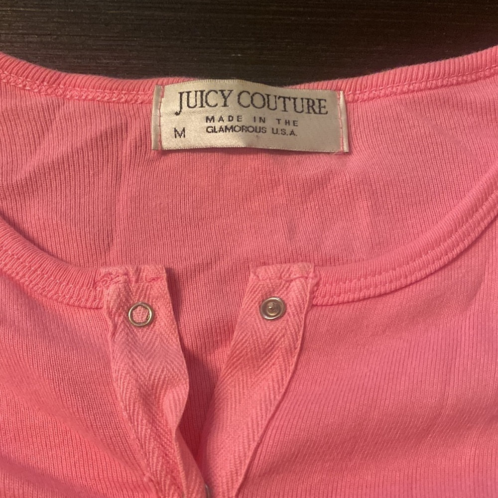 Juicy Couture Women’s Pink Medium Button Down Long Sleeve