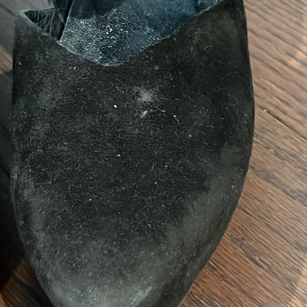 Robert Clergerie Black Suede Wedges Size 8.5