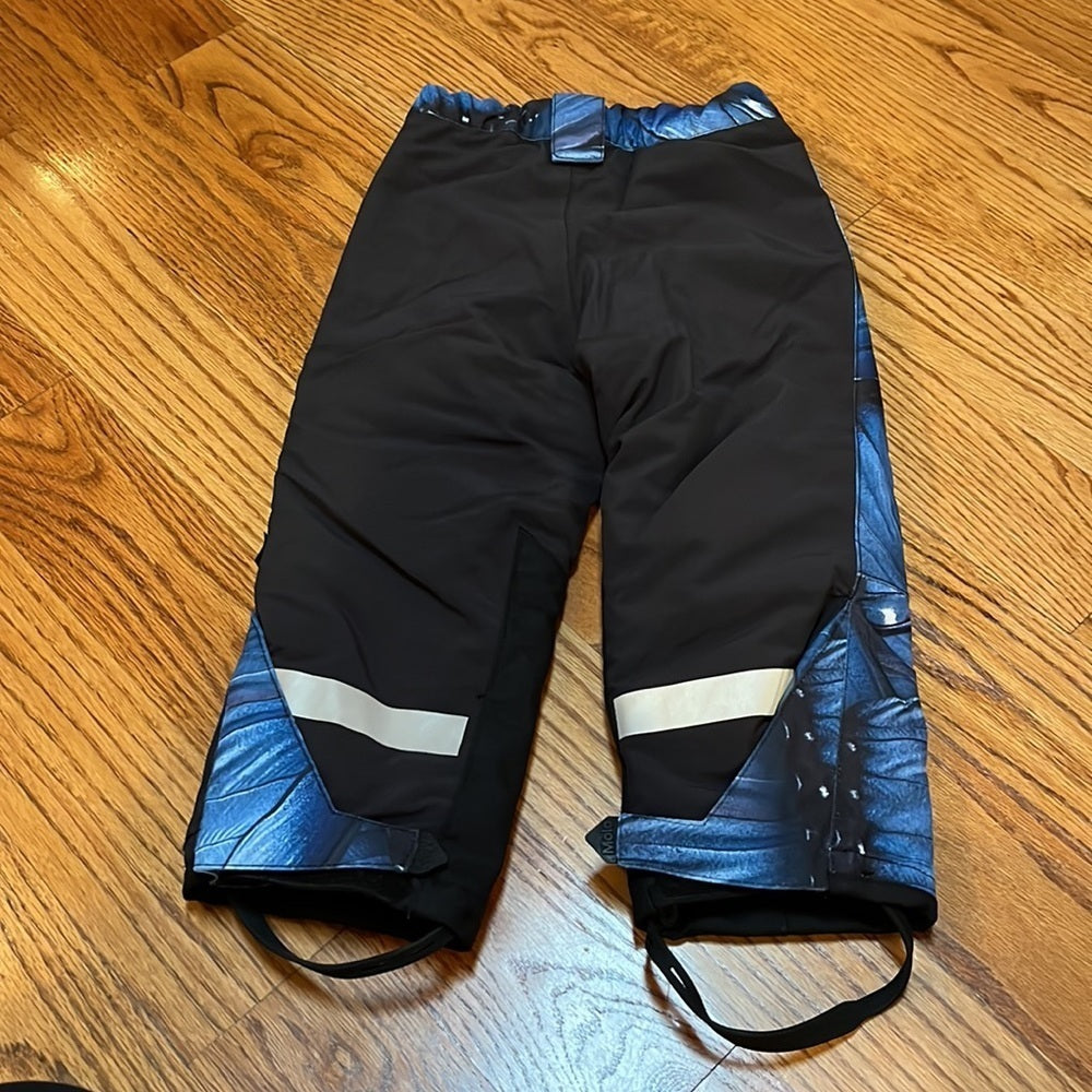 Molo Boy’s Blue and Black Ski Pants With Wing Design Size 4 104cm