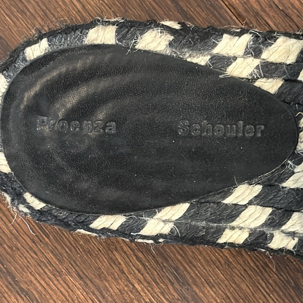 Proenza Schouler Leather Espadrilles Flat Sandals Size 8