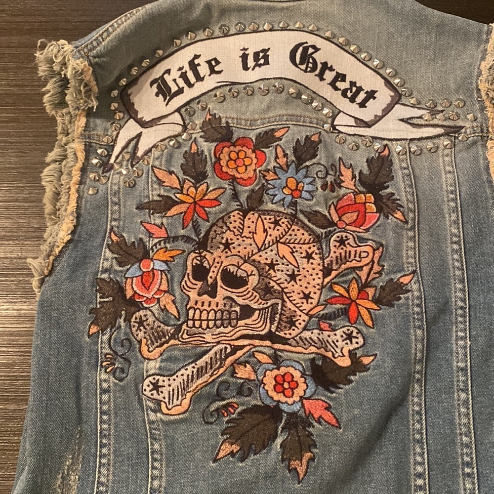 NWT Zadig & Voltaire Women’s Graphic Vest Jean Jacket