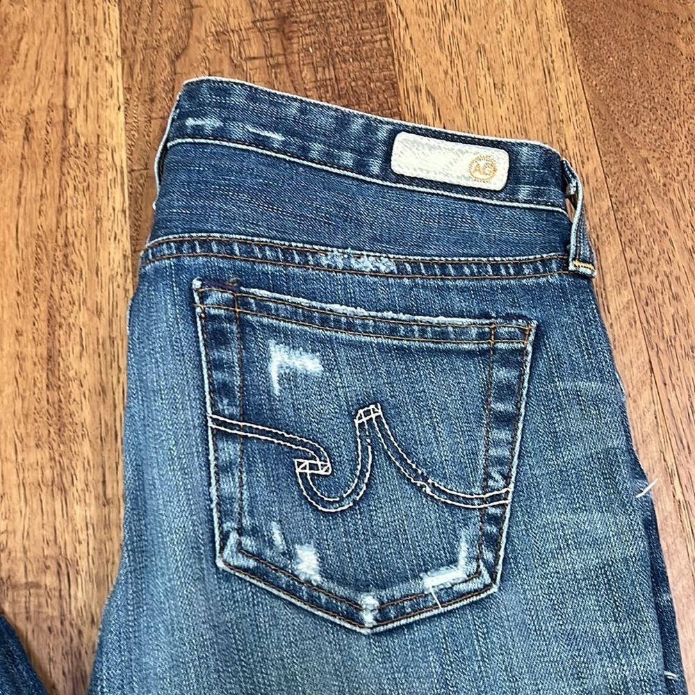 AG Woman’s Slit Cigarette Leg Jeans Size 28R