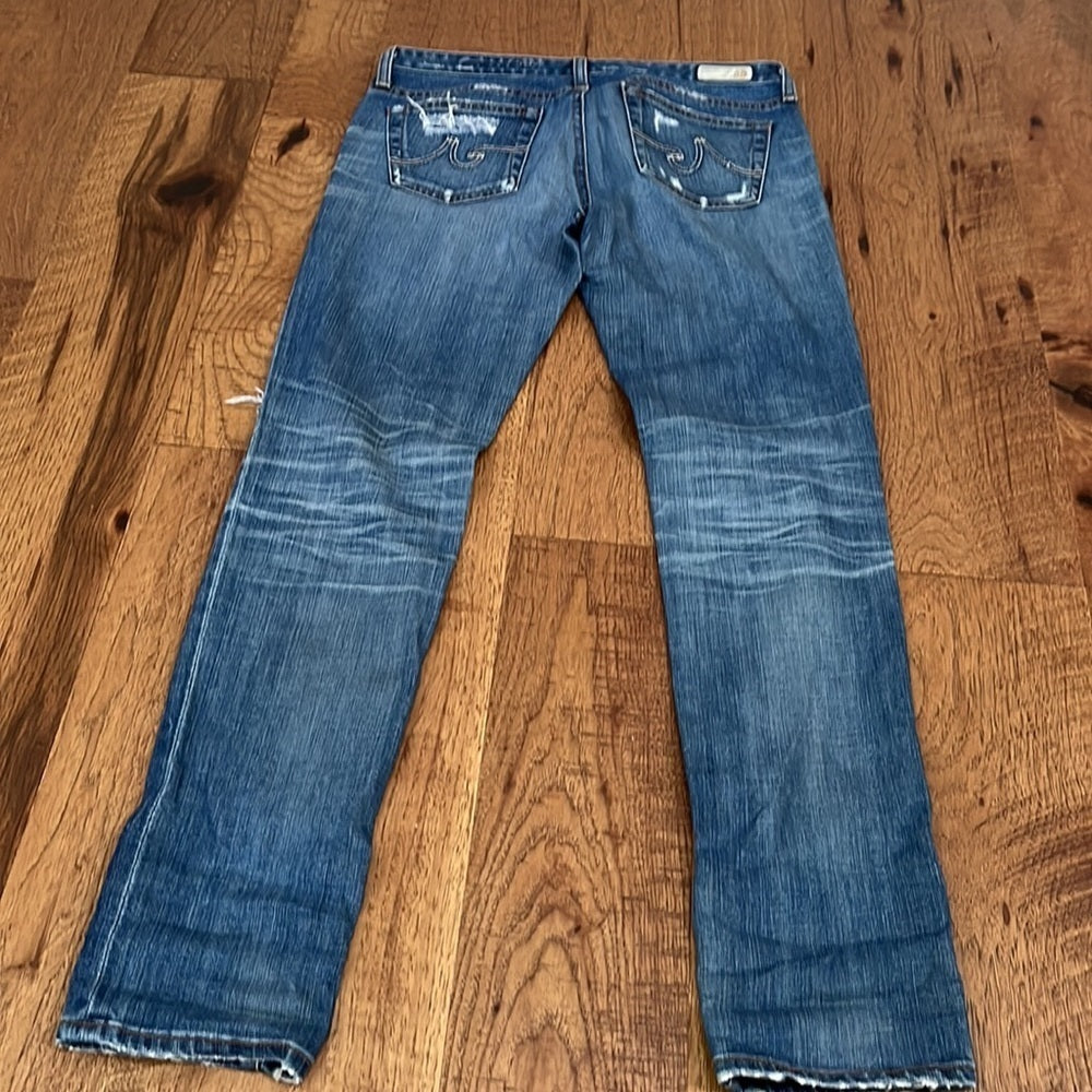 AG Woman’s Slit Cigarette Leg Jeans Size 28R