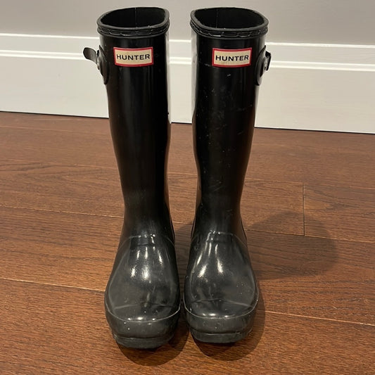 Women’s Hunter Black Rain Boots Size 6