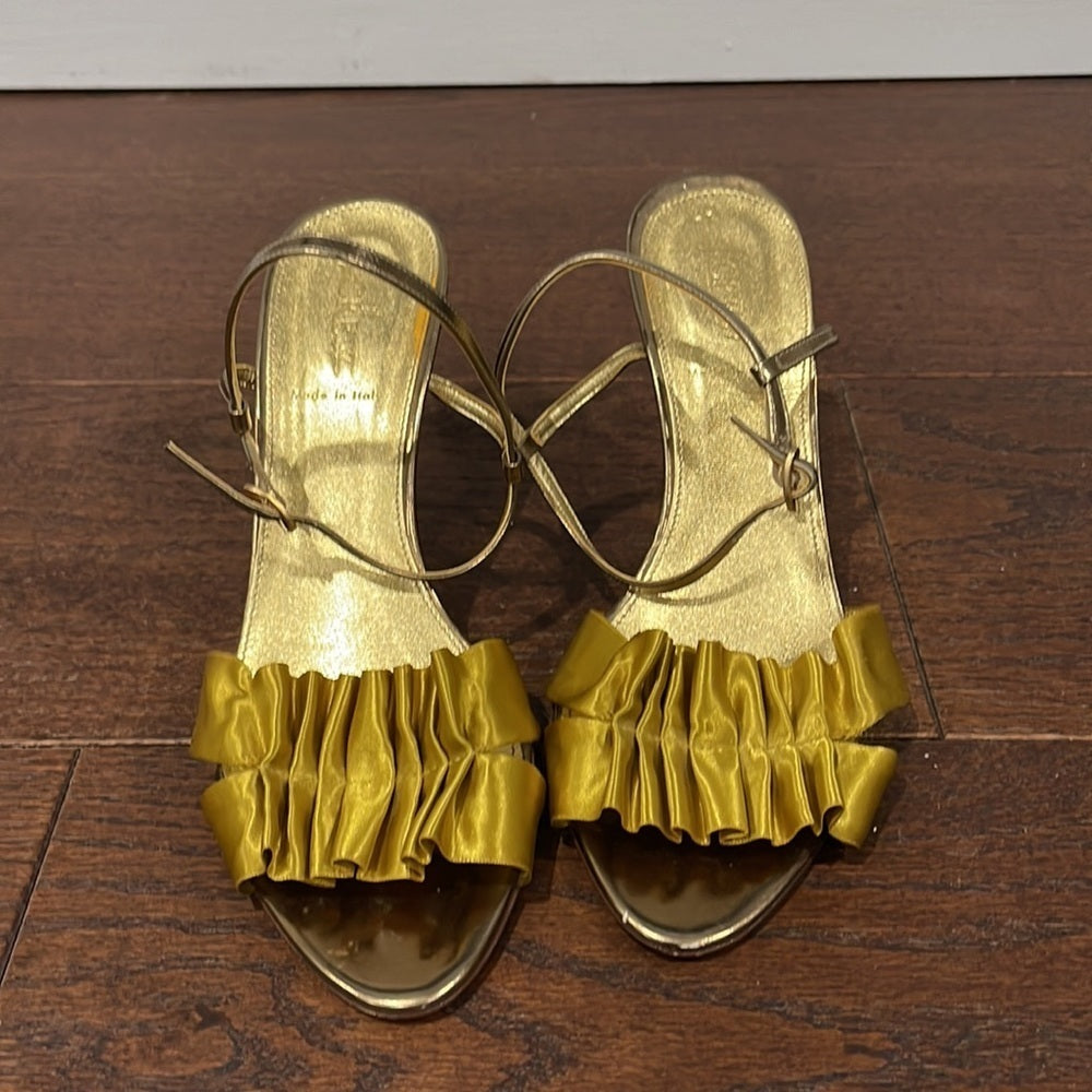 J. Crew Gold Sandals Size 8.5
