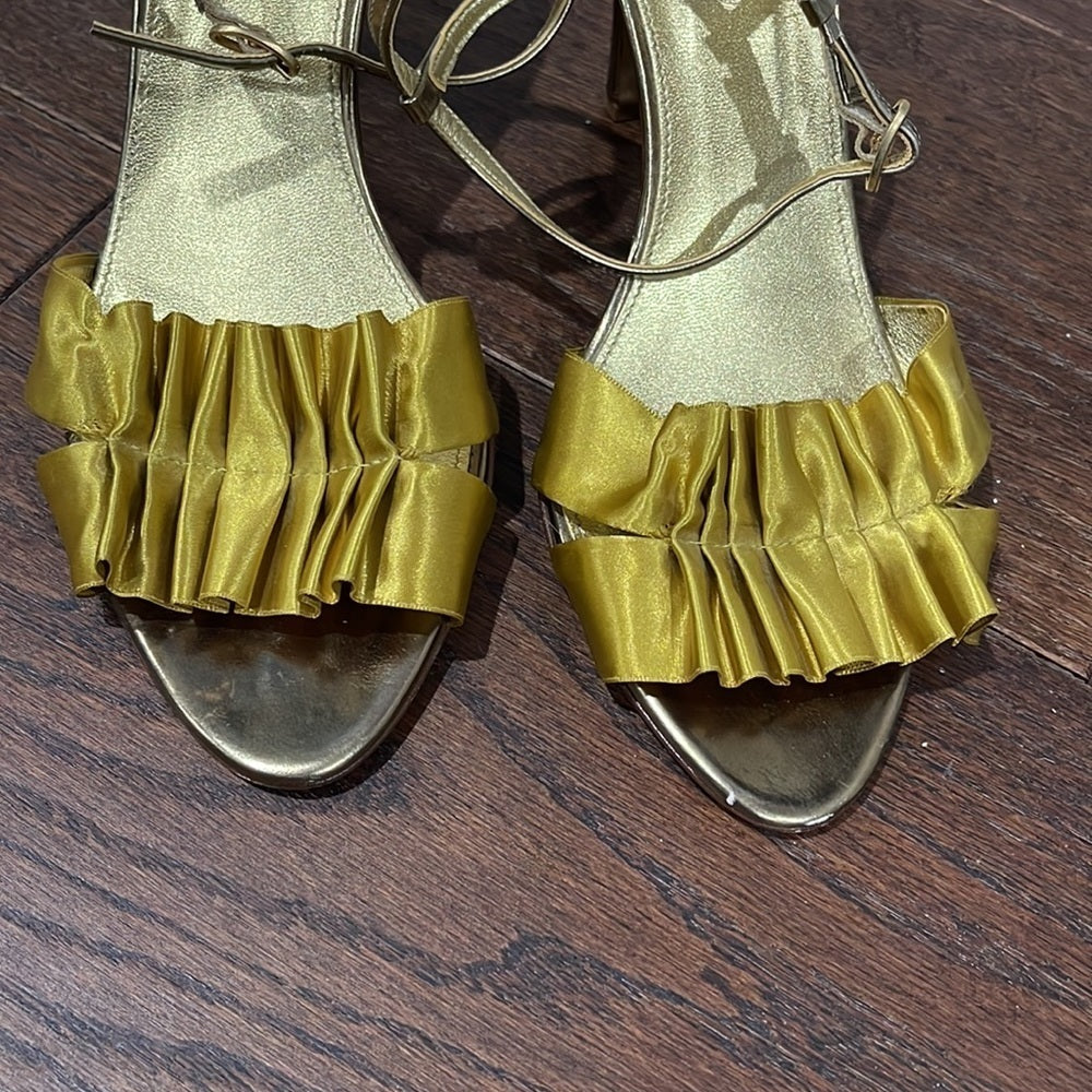 J. Crew Gold Sandals Size 8.5