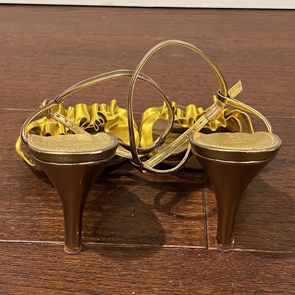 J. Crew Gold Sandals Size 8.5
