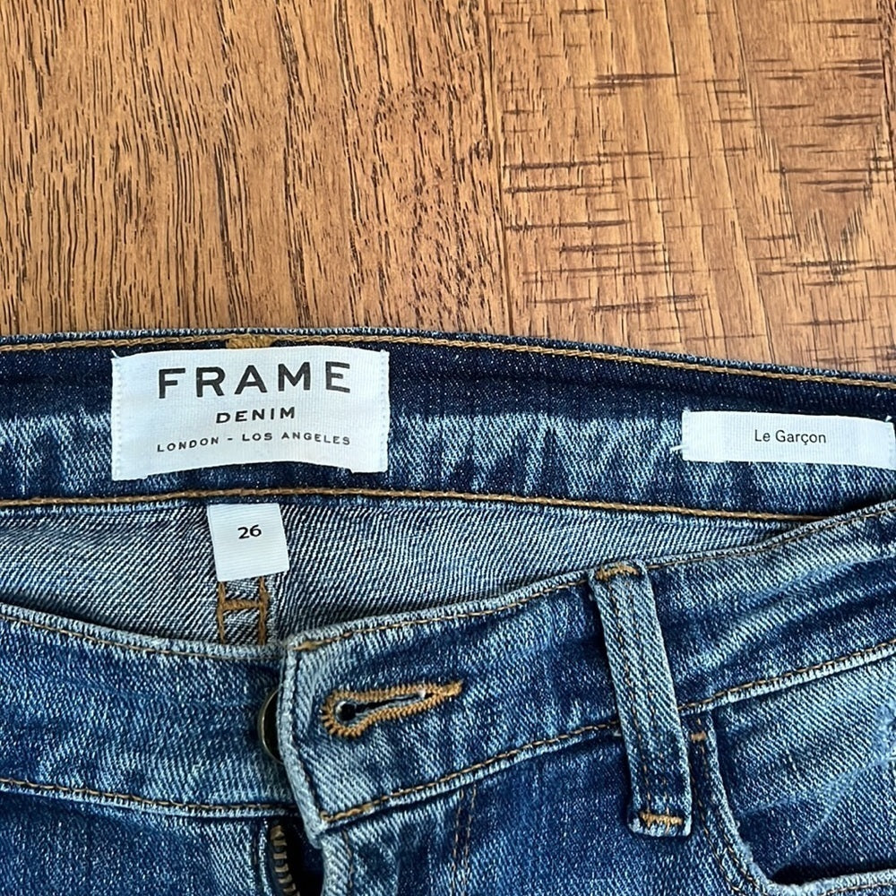 Frame Denim Woman’s Le Garçon Blue Jeans Size 26
