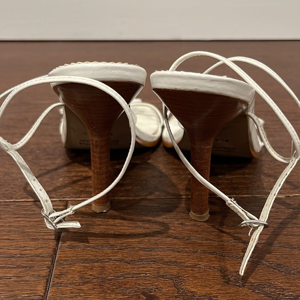 Andrew Stevens Studio White Strappy Sandals Size 8