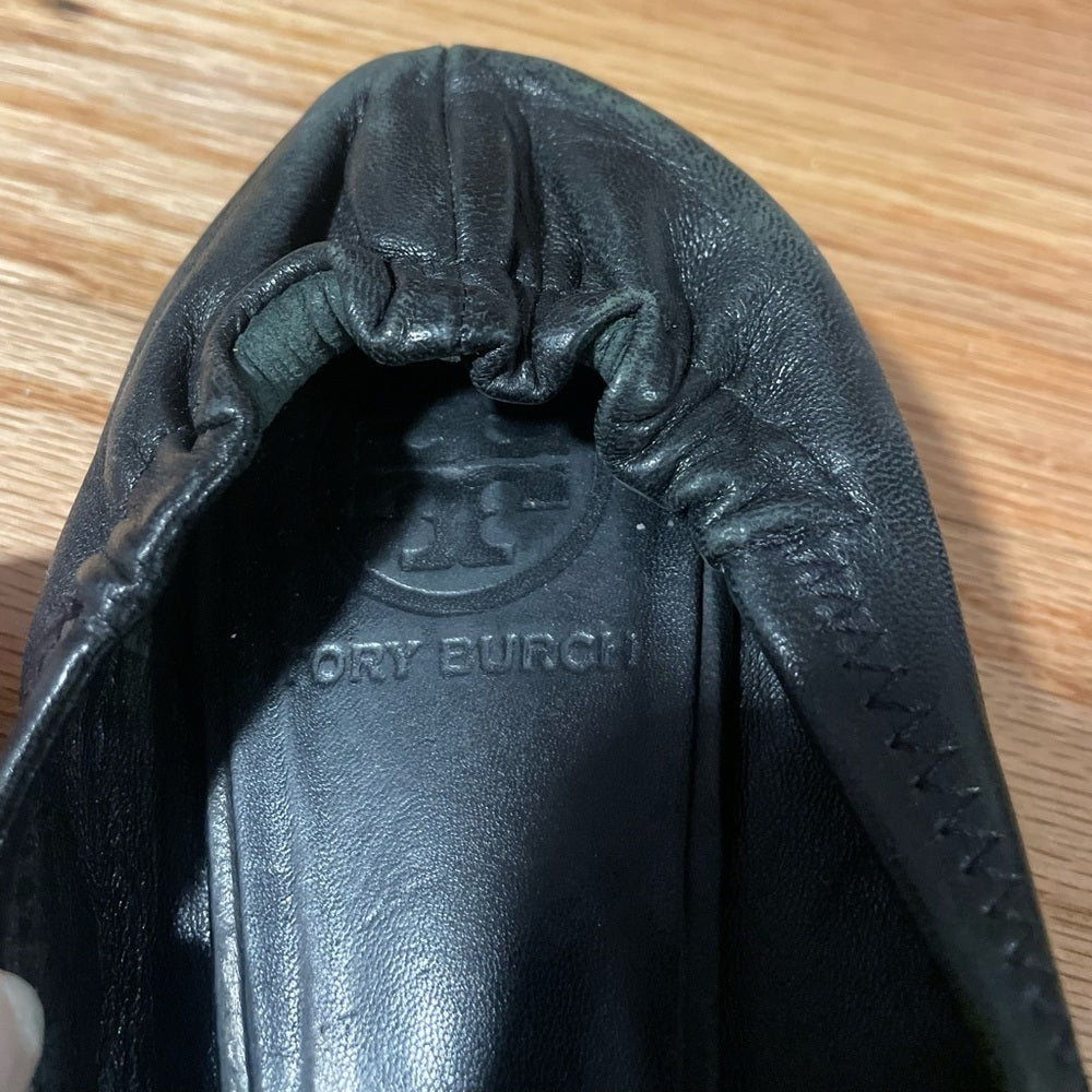 Tory Burch Reva Black Ballet Flats Size 7.5