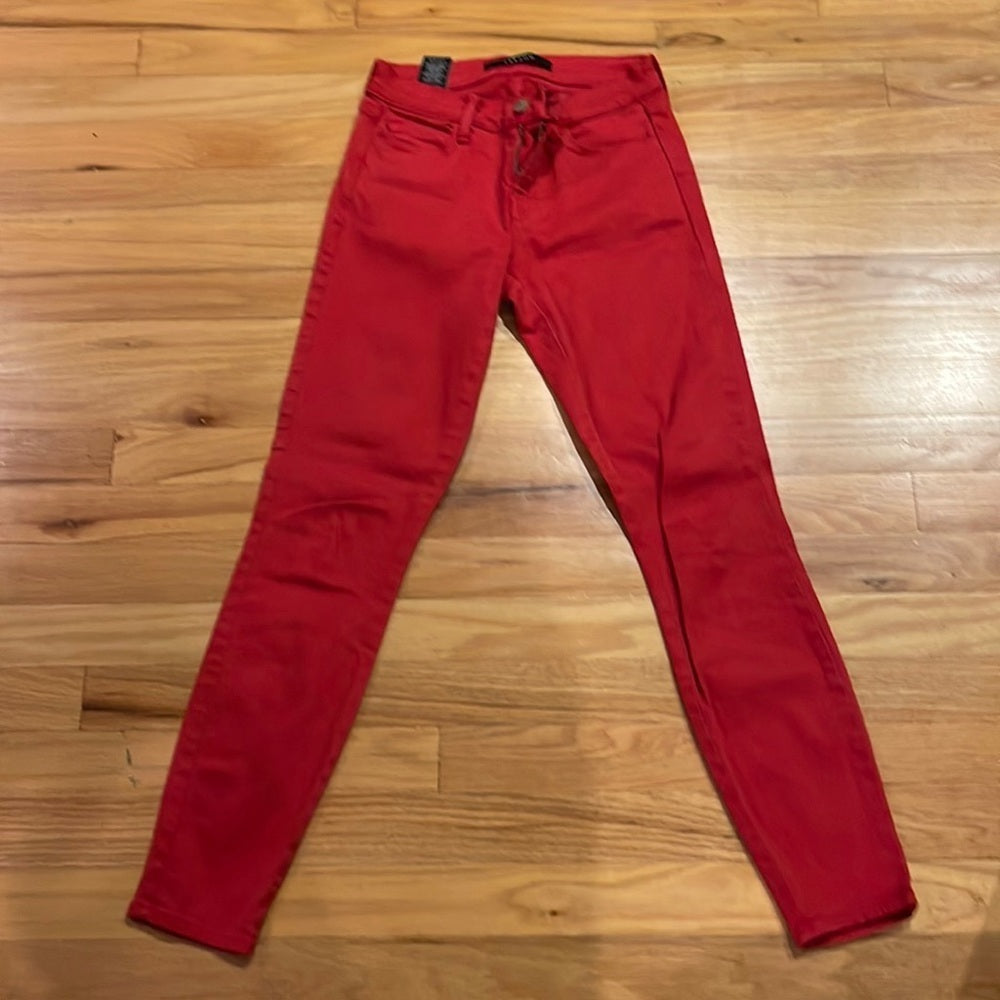 Womens J Brand Red Skinny Crop Jeans Size 25