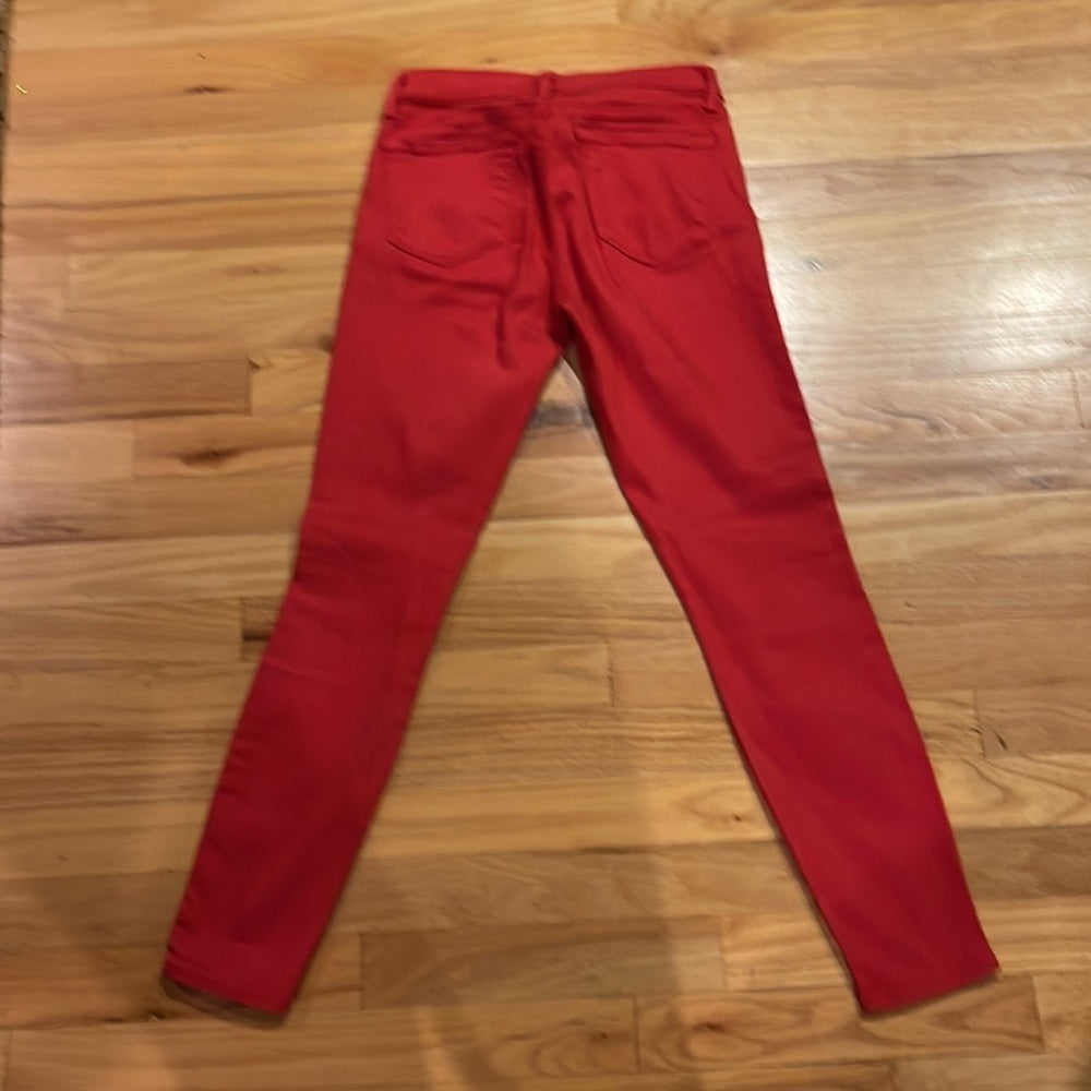 Womens J Brand Red Skinny Crop Jeans Size 25