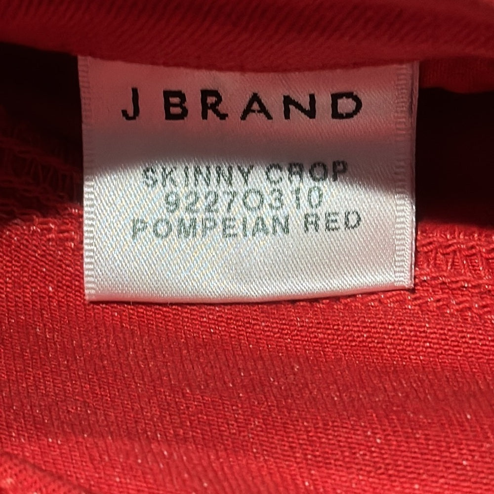 Womens J Brand Red Skinny Crop Jeans Size 25