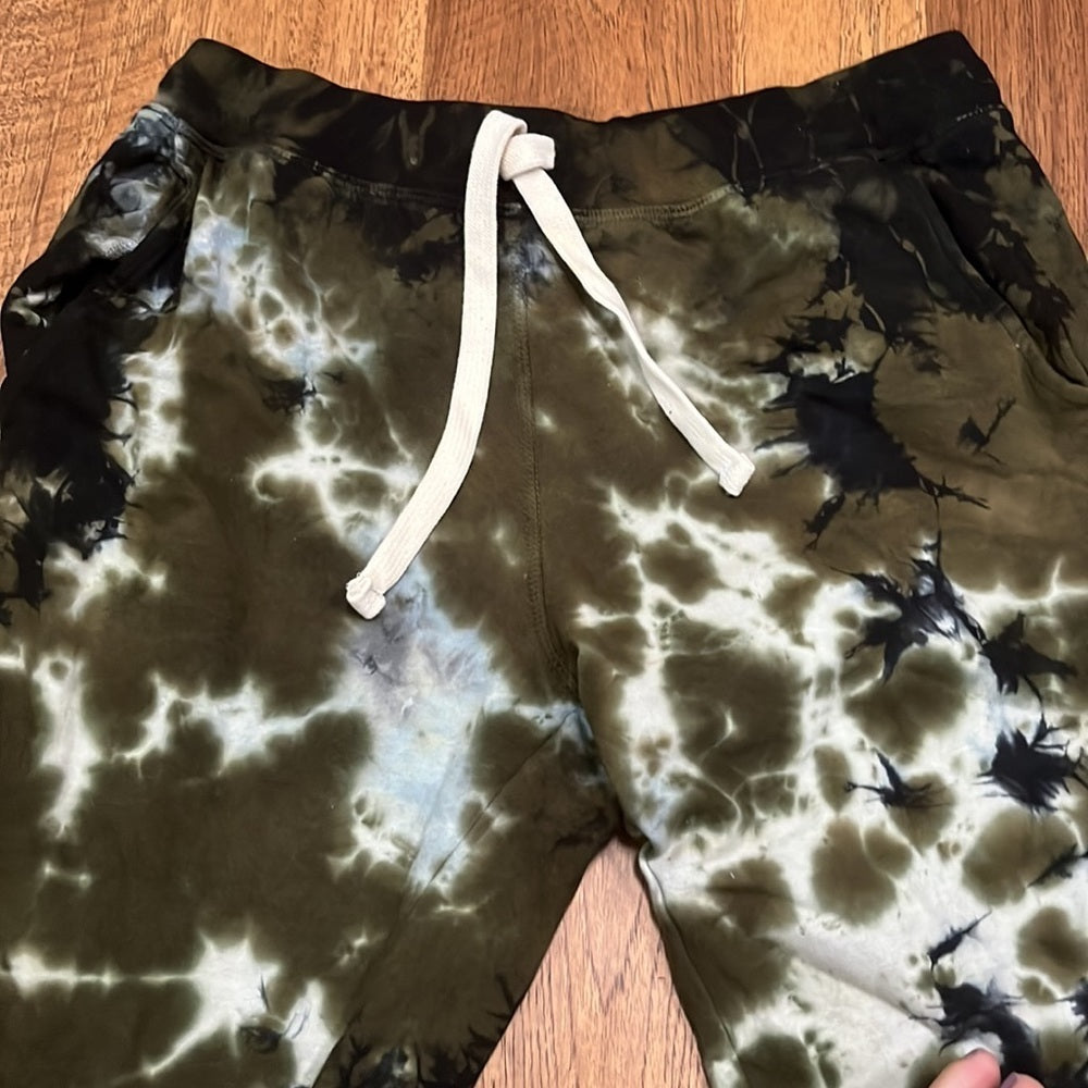 Electric & Rose Women’s Green and Blue Tie Dye Joggers Size M