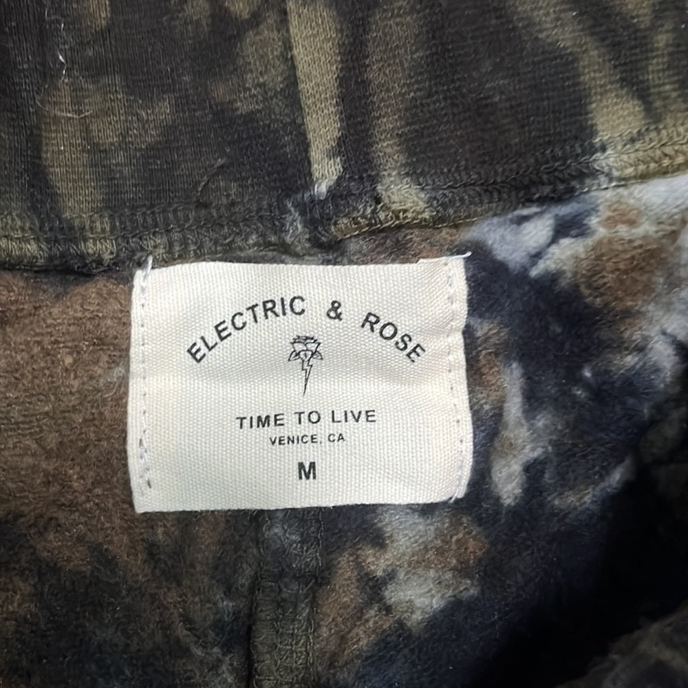 Electric & Rose Women’s Green and Blue Tie Dye Joggers Size M