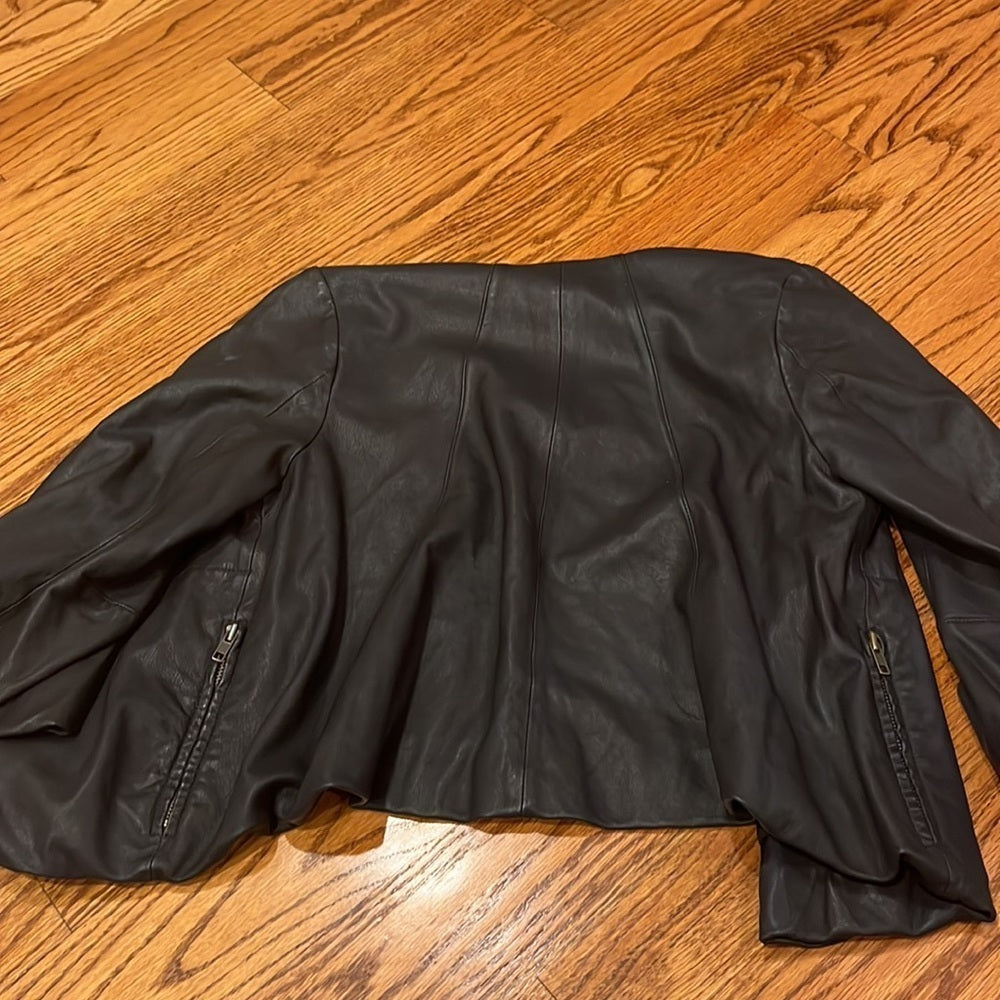 Joie Woman’s Black Leather Jacket Size S
