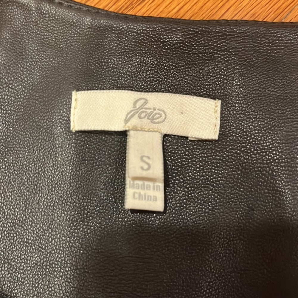 Joie Woman’s Black Leather Jacket Size S
