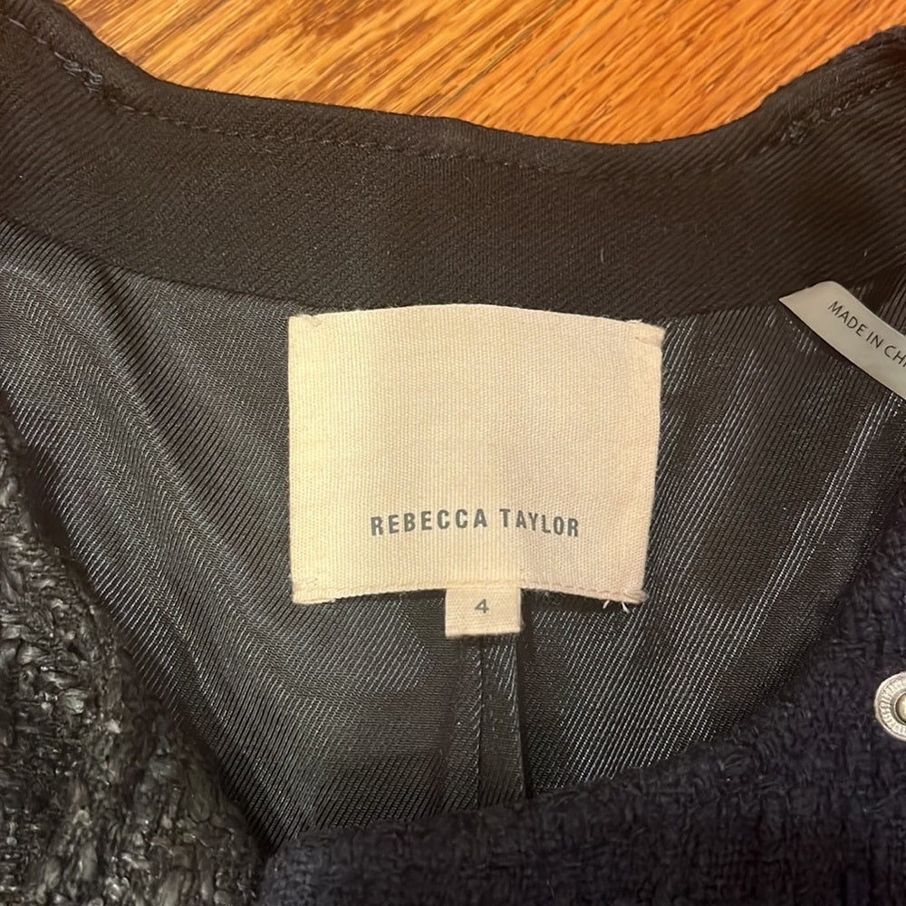 Rebecca Taylor Woman’s Navy Blue and Black Jacket Size 4