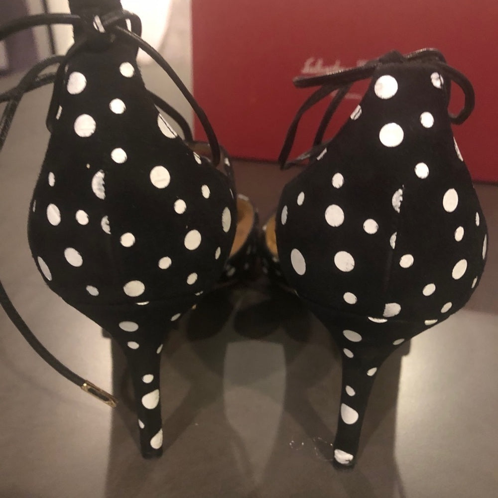 SALVATORE Ferragamo Black And White Heels Size 9