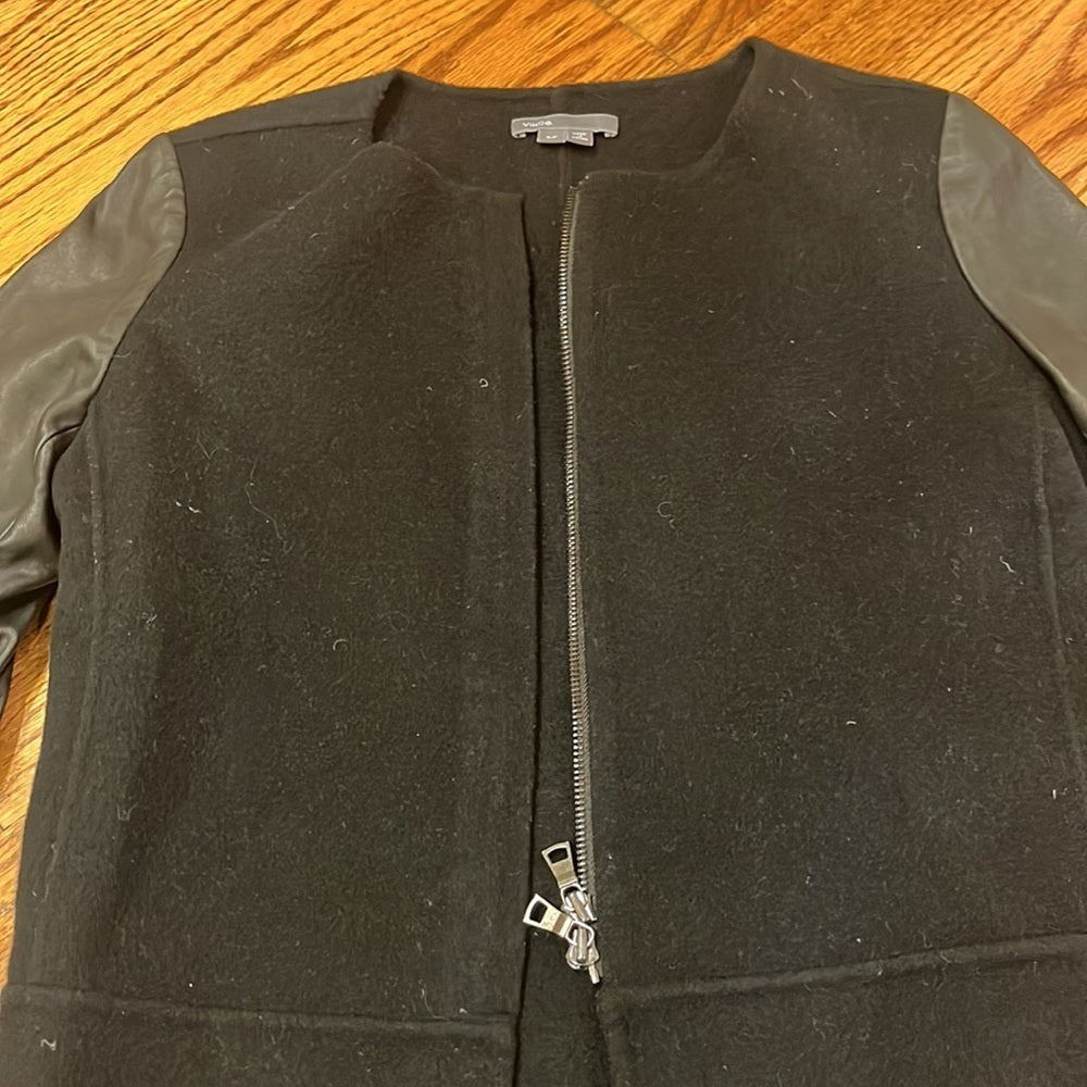 Vince Woman’s Wool and Leather Jacket Size S