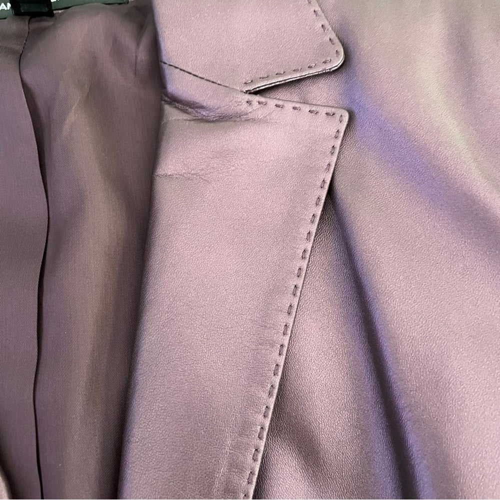 Company Ellen Tracey Purple Leather Women’s Jacket Size Medium
