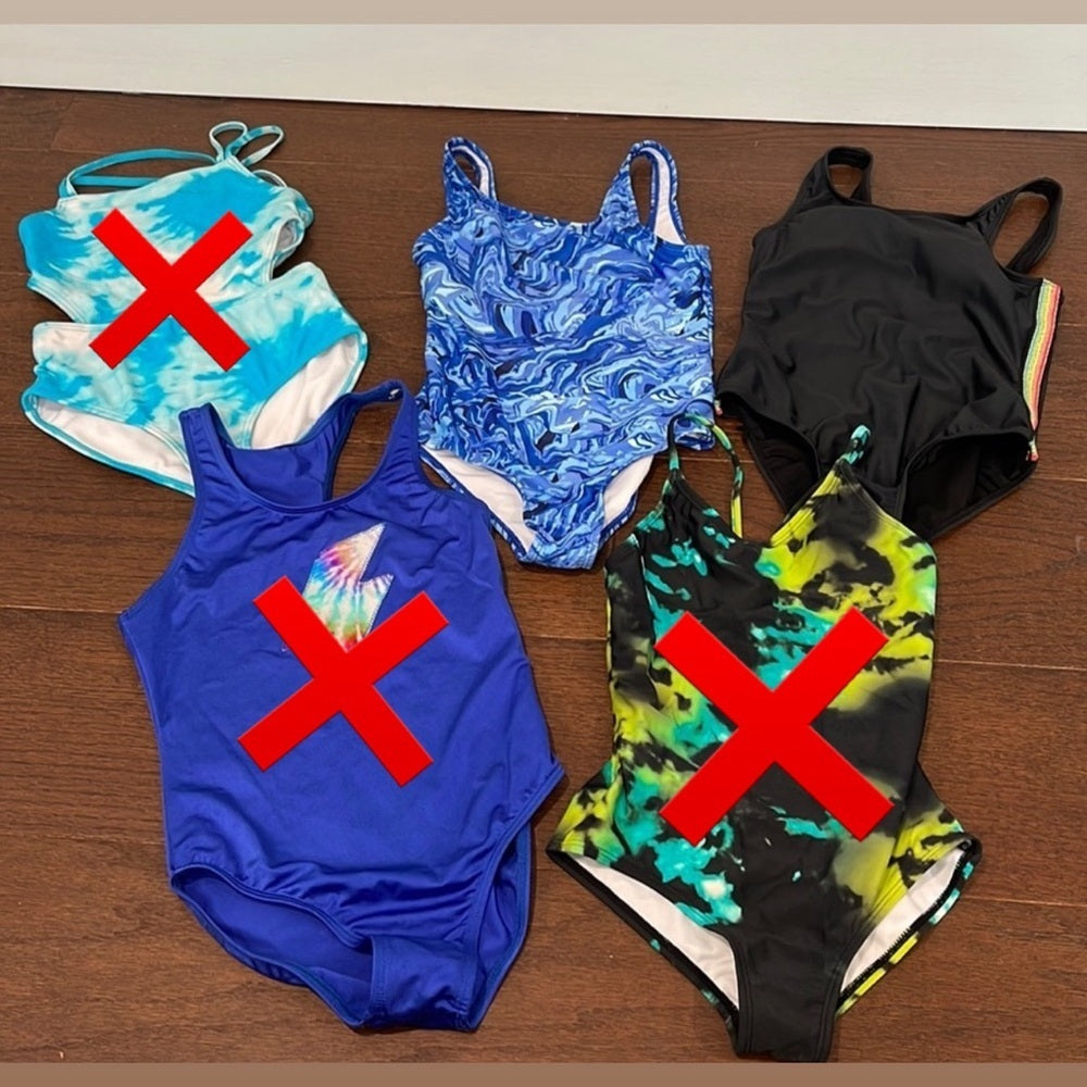 Girls Bundle of One Piece Bathing Suits Size 10