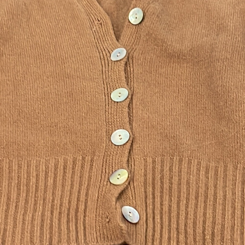 Apparis Brown/Camel Cardigan Sweater Size Small