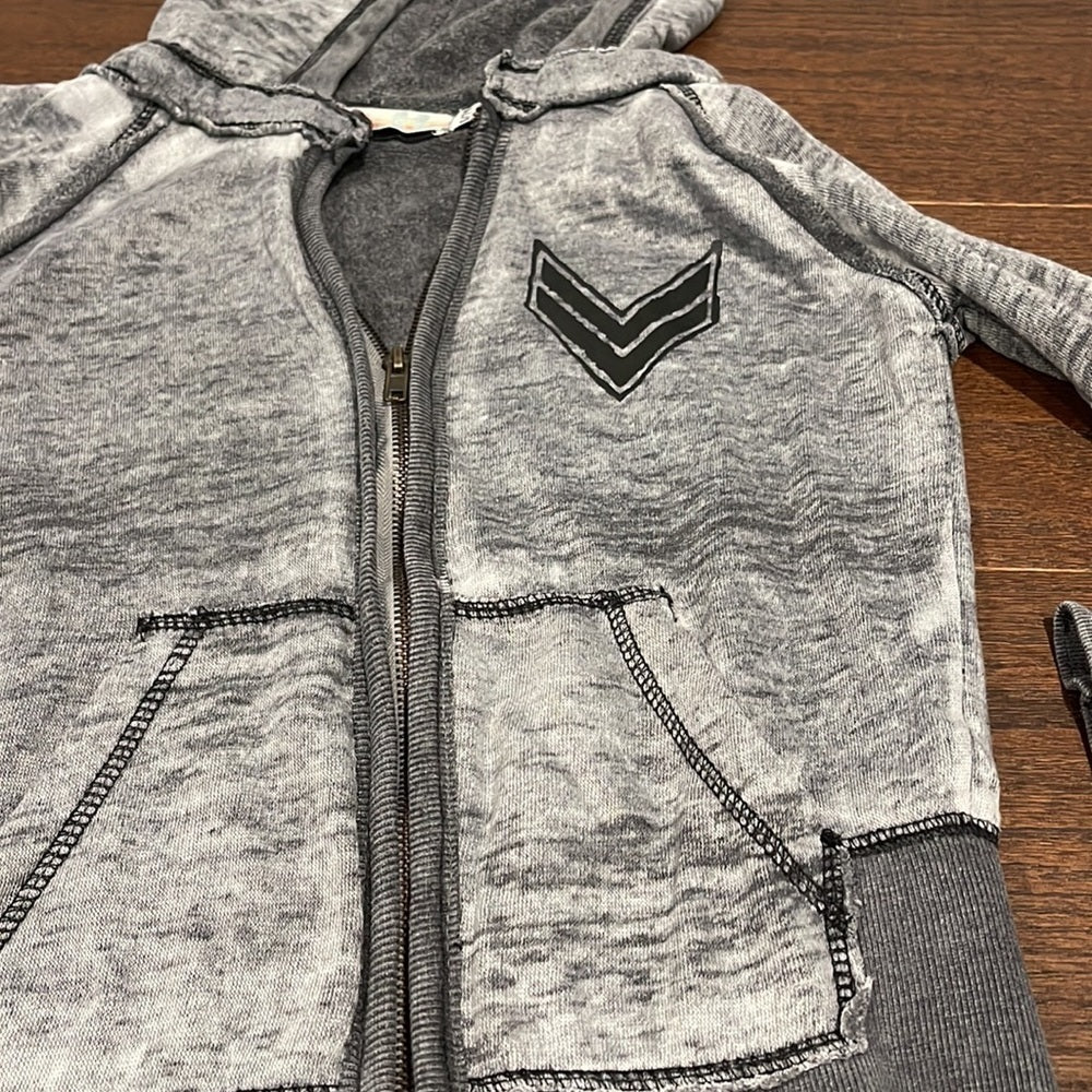 Vintage Havana Girls Grey Hooded Sweatshirt Size Small 7/8