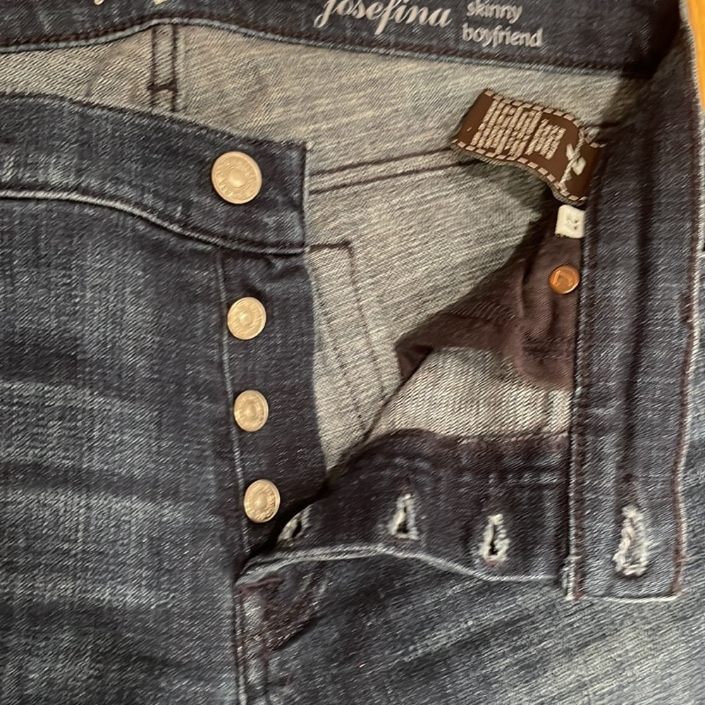 7 For All Mankind Skinny Boyfriend Josefina Blue Jeans Size 27