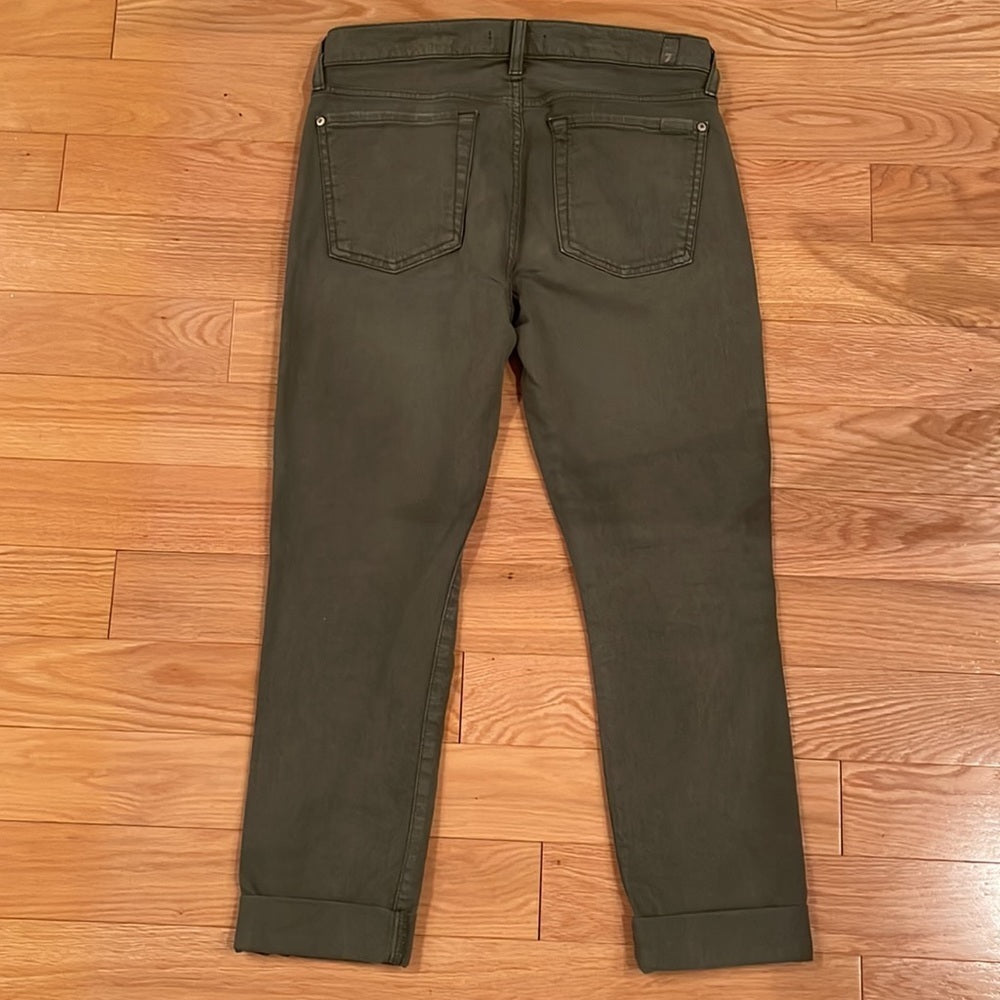 Women’s 7 For All Mankind Green Jeans Size 27