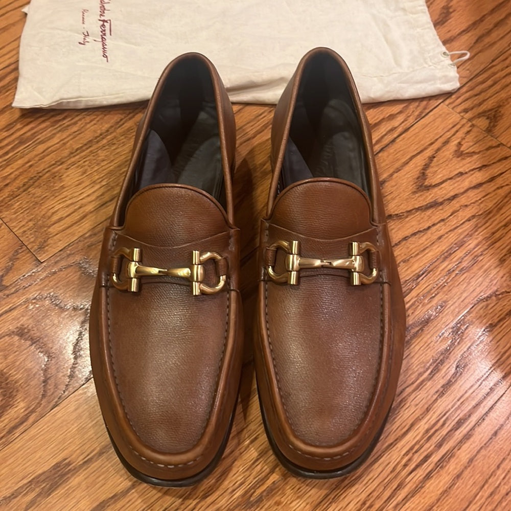 Salvatore Ferragamo Men’s Brown Loafers Size 12