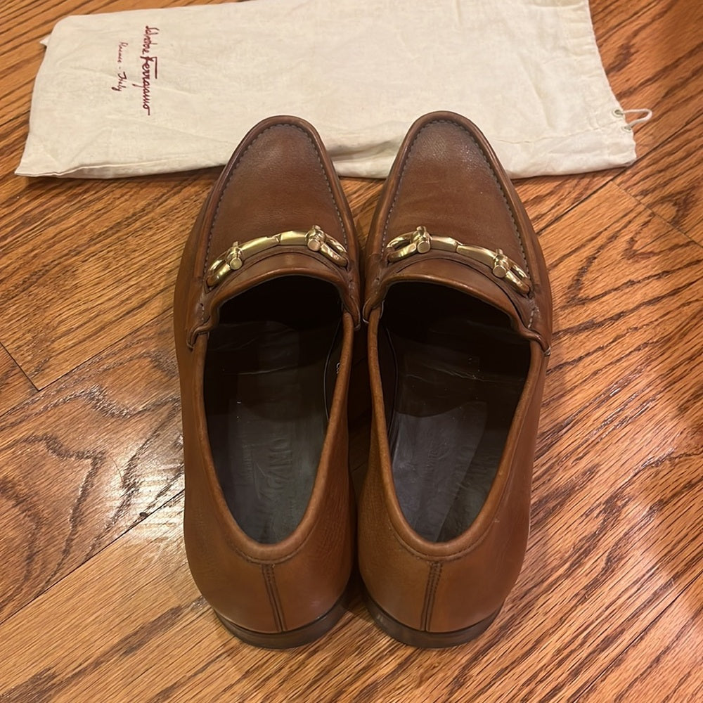 Salvatore Ferragamo Men’s Brown Loafers Size 12