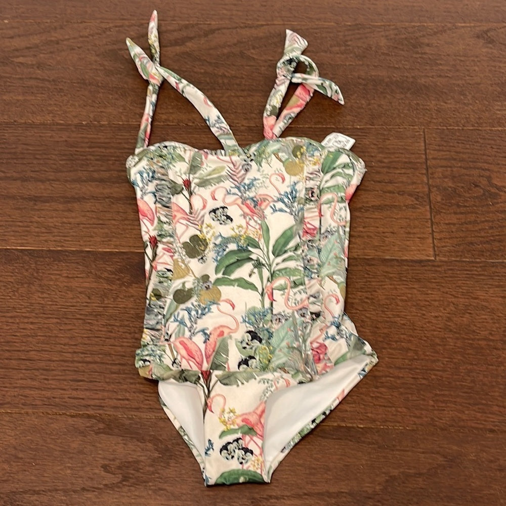 Nwt OndadeMar Girls One Piece Bathing Suit Size 4