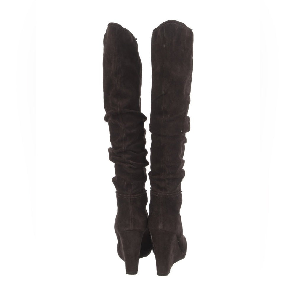 Prada Women’s Black Suede Slouch Pull on Boots Size 40/10