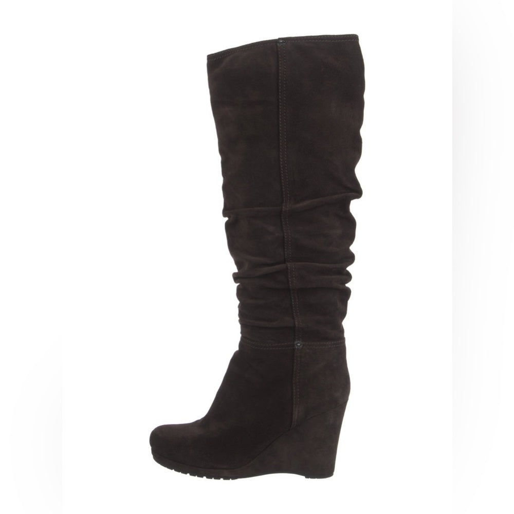 Prada Women’s Black Suede Slouch Pull on Boots Size 40/10