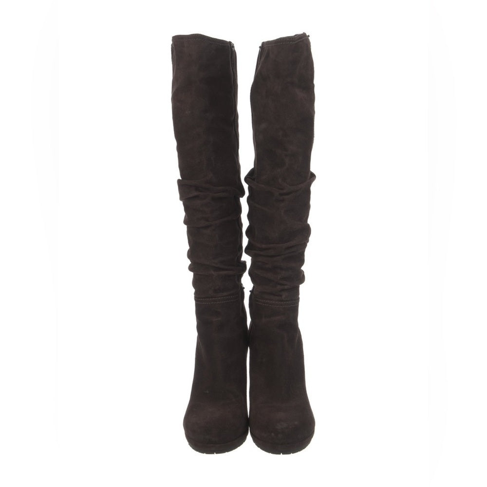 Prada Women’s Black Suede Slouch Pull on Boots Size 40/10