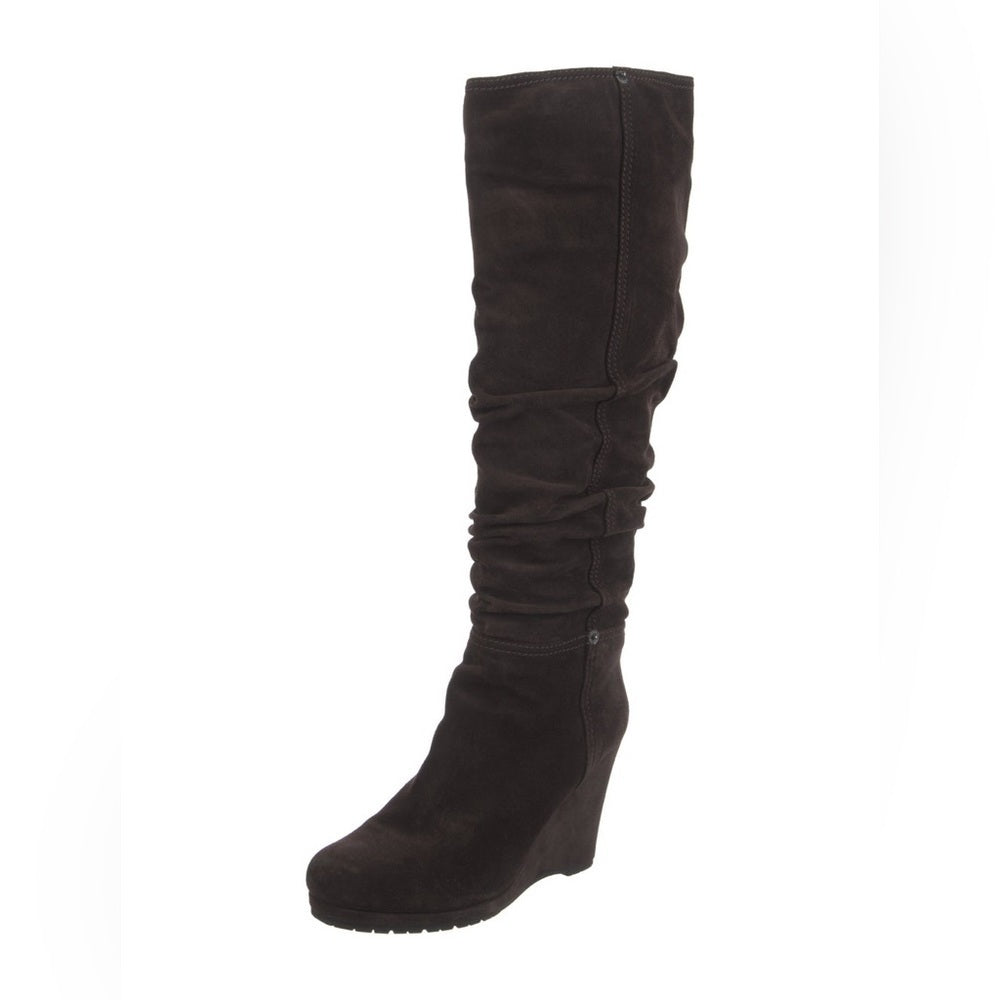 Prada Women’s Black Suede Slouch Pull on Boots Size 40/10