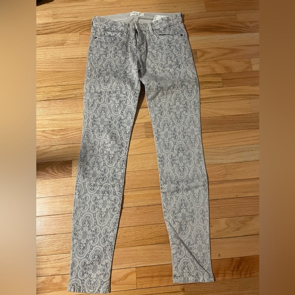 Current/Elliot Grey and White Patterned Jeans Size 28