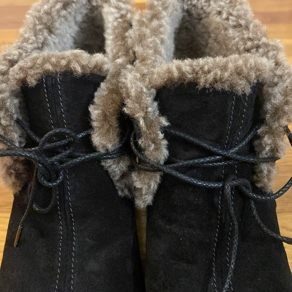 Rag & Bone Women’s Black Suede Fur Lined Clogs Size 7