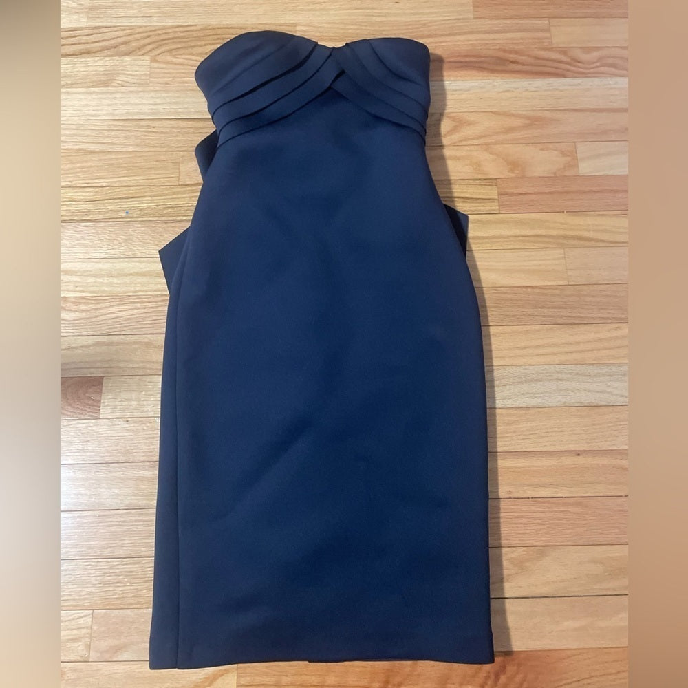 BADGLEY Mischka Navy Strapless Dress Size 0