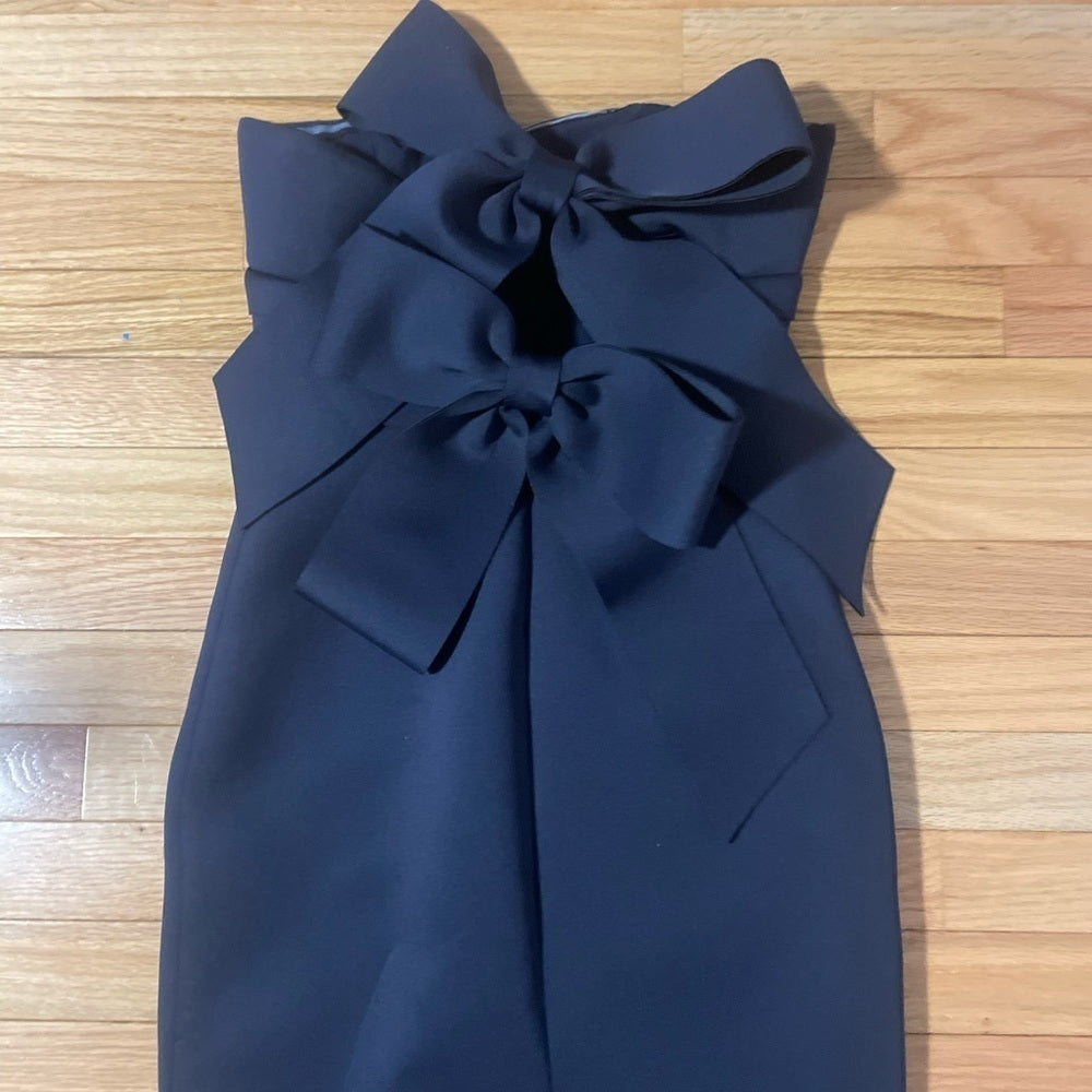 BADGLEY Mischka Navy Strapless Dress Size 0