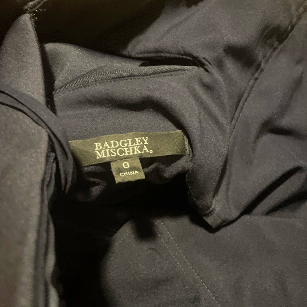 BADGLEY Mischka Navy Strapless Dress Size 0