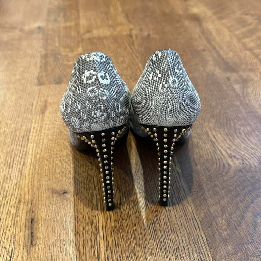 Saint Laurent Women’s Heels Grey and Black Size 36 1/2