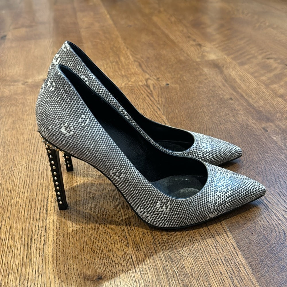 Saint Laurent Women’s Heels Grey and Black Size 36 1/2